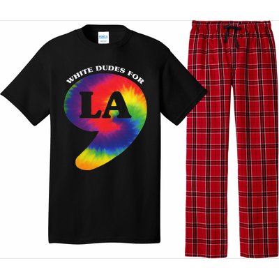 White Dudes For Kamala Harris Comma La Tie Die Pajama Set