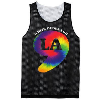 White Dudes For Kamala Harris Comma La Tie Die Mesh Reversible Basketball Jersey Tank