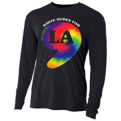 White Dudes For Kamala Harris Comma La Tie Die Cooling Performance Long Sleeve Crew