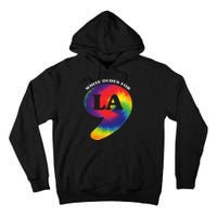 White Dudes For Kamala Harris Comma La Tie Die Tall Hoodie