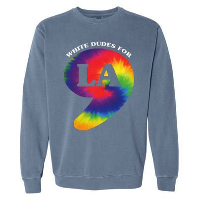 White Dudes For Kamala Harris Comma La Tie Die Garment-Dyed Sweatshirt