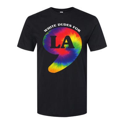 White Dudes For Kamala Harris Comma La Tie Die Softstyle CVC T-Shirt