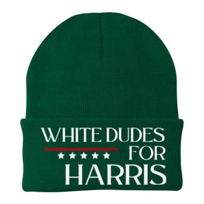 White Dudes For Kamala Harris 2024 Knit Cap Winter Beanie