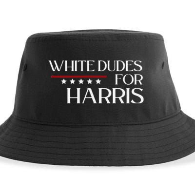 White Dudes For Kamala Harris 2024 Sustainable Bucket Hat