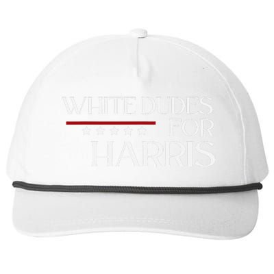 White Dudes For Kamala Harris 2024 Snapback Five-Panel Rope Hat