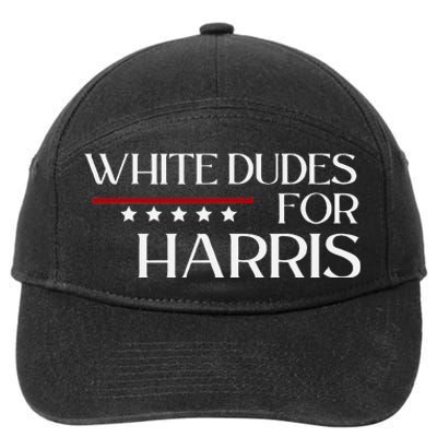 White Dudes For Kamala Harris 2024 7-Panel Snapback Hat