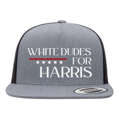 White Dudes For Kamala Harris 2024 Flat Bill Trucker Hat