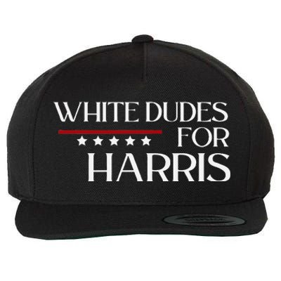 White Dudes For Kamala Harris 2024 Wool Snapback Cap