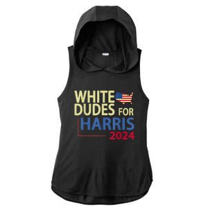 White Dudes For Kamalaharris 2024 President Ladies PosiCharge Tri-Blend Wicking Draft Hoodie Tank