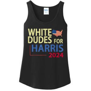 White Dudes For Kamalaharris 2024 President Ladies Essential Tank