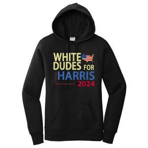 White Dudes For Kamalaharris 2024 President Women's Pullover Hoodie