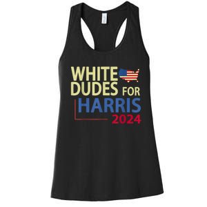 White Dudes For Kamalaharris 2024 President Women's Racerback Tank