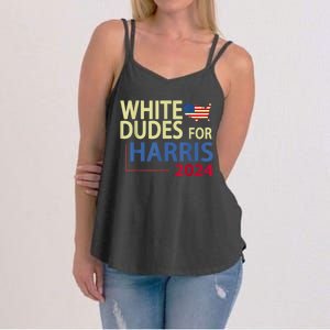 White Dudes For Kamalaharris 2024 President Women's Strappy Tank