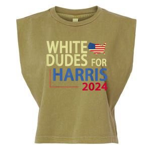 White Dudes For Kamalaharris 2024 President Garment-Dyed Women's Muscle Tee