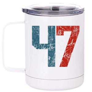 White Dudes For Harris Kamala Harris 2024 47th President Kamalaharris 12 oz Stainless Steel Tumbler Cup