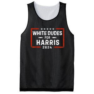 White Dudes For Harris Support President Kamala Usa Flag Kamalaharris Mesh Reversible Basketball Jersey Tank