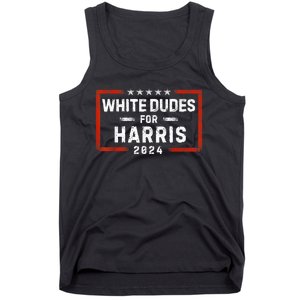 White Dudes For Harris Support President Kamala Usa Flag Kamalaharris Tank Top