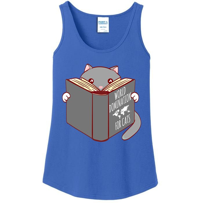 World Domination For Cats Ruler Collection Cute Gift Ladies Essential Tank