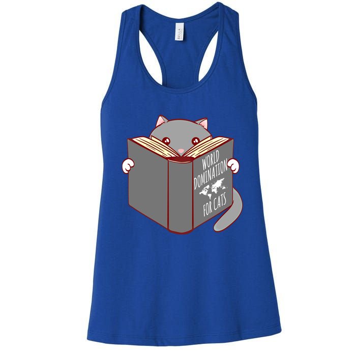 World Domination For Cats Ruler Collection Cute Gift Women's Racerback Tank