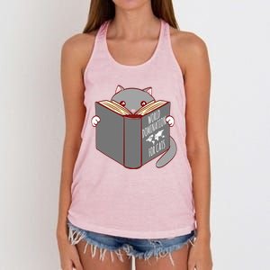 World Domination For Cats Ruler Collection Cute Gift Women's Knotted Racerback Tank