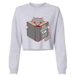 World Domination For Cats Ruler Collection Cute Gift Cropped Pullover Crew