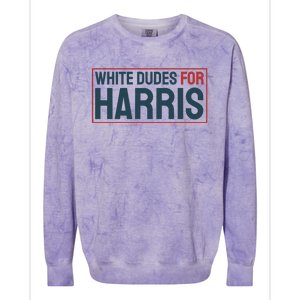 White Dudes For Harris 2024 Colorblast Crewneck Sweatshirt