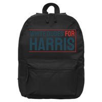 White Dudes For Harris 2024 16 in Basic Backpack