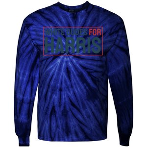 White Dudes For Harris 2024 Tie-Dye Long Sleeve Shirt