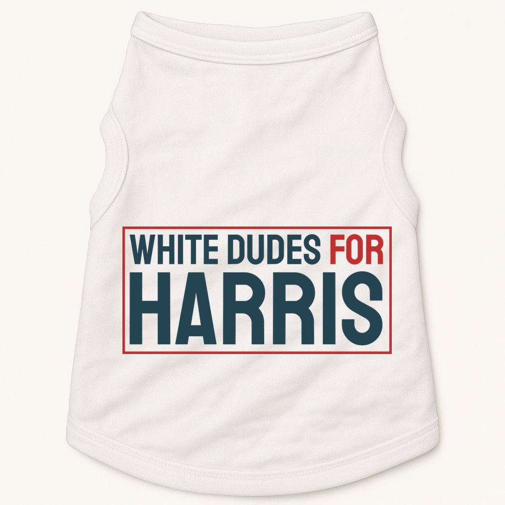 White Dudes For Harris 2024 Doggie Tank