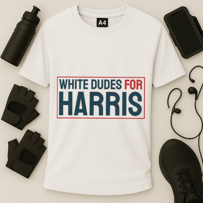White Dudes For Harris 2024 Cooling Performance Crew T-Shirt