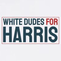 White Dudes For Harris 2024 Magnet