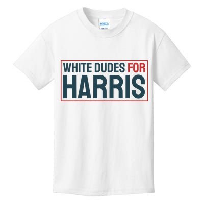 White Dudes For Harris 2024 Kids T-Shirt