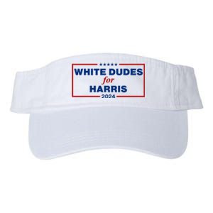 White Dudes For Harris 2024 Valucap Bio-Washed Visor