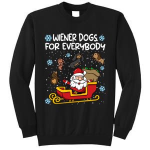 Wiener Dogs For Everybody Santa Funny Christmas Dachshund Sweatshirt