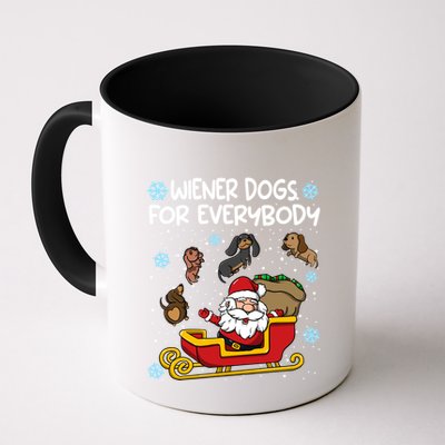 Wiener Dogs For Everybody Santa Funny Christmas Dachshund Mug