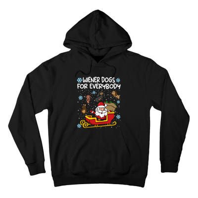 Wiener Dogs For Everybody Santa Funny Christmas Dachshund Tall Hoodie