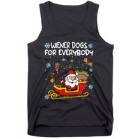 Wiener Dogs For Everybody Santa Funny Christmas Dachshund Tank Top