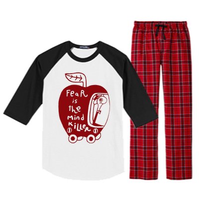 Wormy Dune Funny Apple Graphic Raglan Sleeve Pajama Set