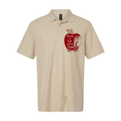 Wormy Dune Funny Apple Graphic Softstyle Adult Sport Polo