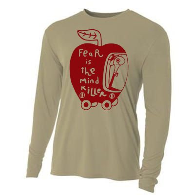 Wormy Dune Funny Apple Graphic Cooling Performance Long Sleeve Crew