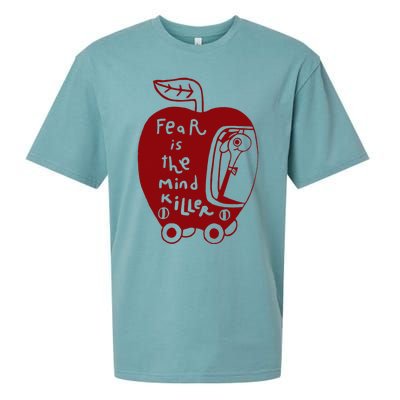 Wormy Dune Funny Apple Graphic Sueded Cloud Jersey T-Shirt