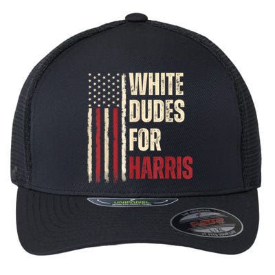 White Dudes For Kamala Harris 2024 For President Election Kamalaharris Flexfit Unipanel Trucker Cap