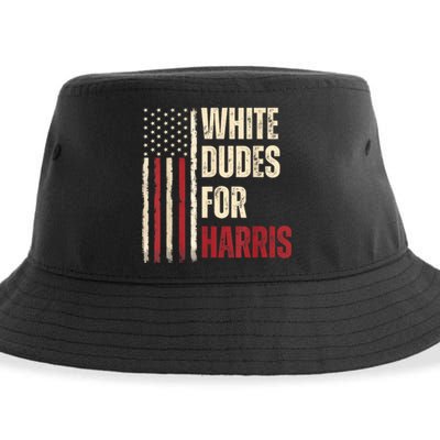 White Dudes For Kamala Harris 2024 For President Election Kamalaharris Sustainable Bucket Hat