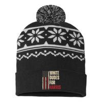 White Dudes For Kamala Harris 2024 For President Election Kamalaharris USA-Made Snowflake Beanie