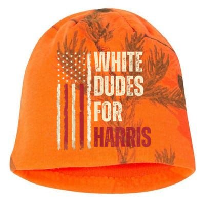 White Dudes For Kamala Harris 2024 For President Election Kamalaharris Kati - Camo Knit Beanie