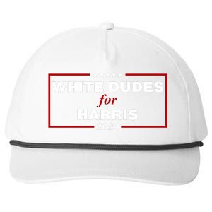 White Dudes For Harris 2024 Snapback Five-Panel Rope Hat