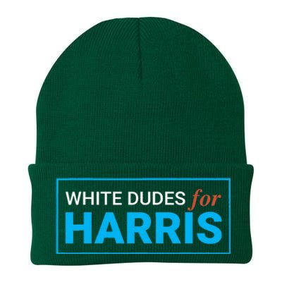 White Dudes For Kamala Harris 2024 President Knit Cap Winter Beanie