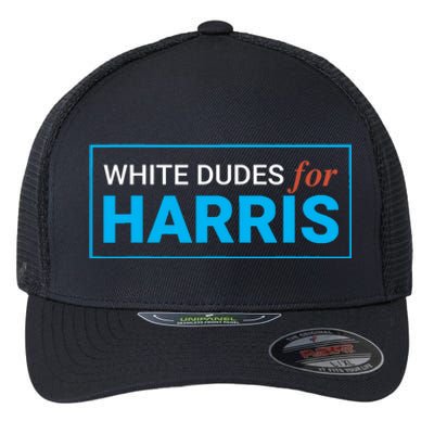 White Dudes For Kamala Harris 2024 President Flexfit Unipanel Trucker Cap