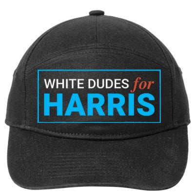 White Dudes For Kamala Harris 2024 President 7-Panel Snapback Hat