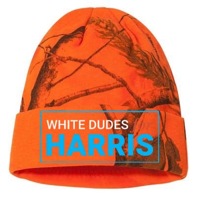 White Dudes For Kamala Harris 2024 President Kati Licensed 12" Camo Beanie